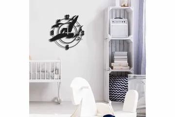 Shentala Väggklocka 49x49 cm - Metall/Svart - Inredning - Väggdekor - Väggklocka & väggur