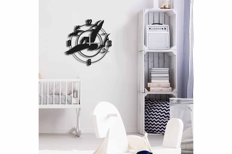 Shentala Väggklocka 49x49 cm - Metall/Svart - Inredning - Väggdekor - Väggklocka & väggur