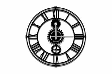 Shentala Väggklocka 49x49 cm - Metall/Svart - Inredning - Väggdekor - Väggklocka & väggur