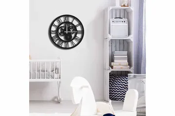 Shentala Väggklocka 49x49 cm - Metall/Svart - Inredning - Väggdekor - Väggklocka & väggur