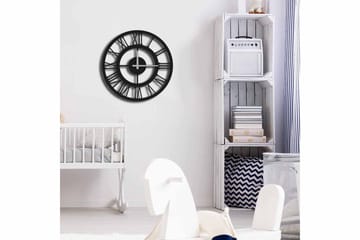 Shentala Väggklocka 49x49 cm - Metall/Svart - Inredning - Väggdekor - Väggklocka & väggur