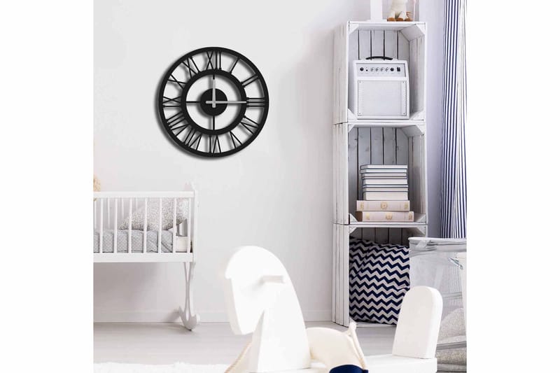 Shentala Väggklocka 49x49 cm - Metall/Svart - Inredning - Väggdekor - Väggklocka & väggur