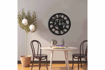 Shentala Väggklocka 49x49 cm - Metall/Svart - Inredning - Väggdekor - Väggklocka & väggur