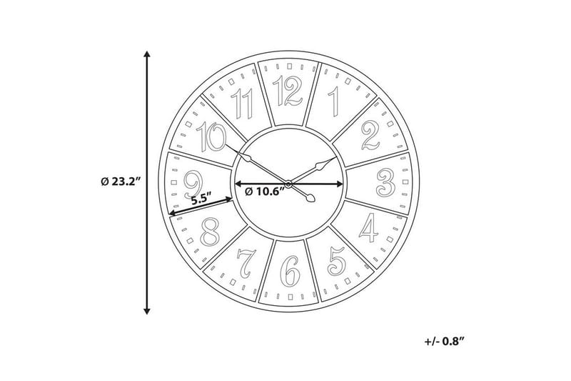 Väggklocka Boswil 59 cm - Flerfärgad - Inredning - Väggdekor - Väggklocka & väggur