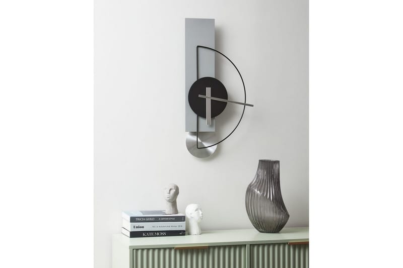 Väggklocka Cevins Grå/svart/silver - Grå/svart/silver - Inredning - Väggdekor - Väggklocka & väggur - Urverk till väggklocka