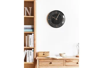 Väggklocka Daroca Svart/koppar - Svart/koppar - Inredning - Väggdekor - Väggklocka & väggur - Urverk till väggklocka