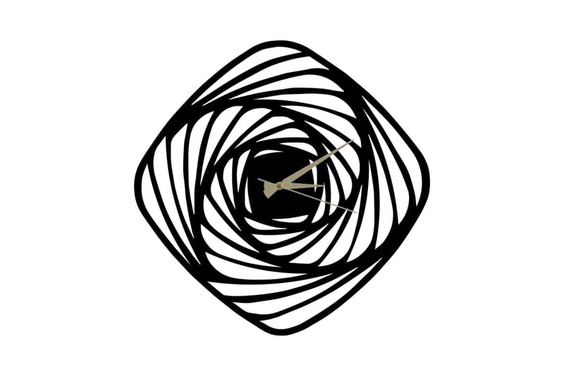 Väggklocka Dekorativ, Svart