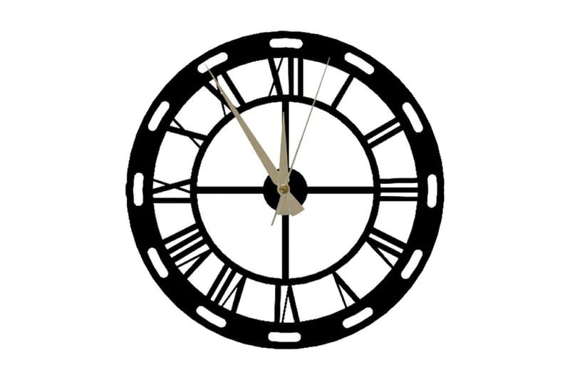 Väggklocka Igarka 48x50 cm, Metall/Svart