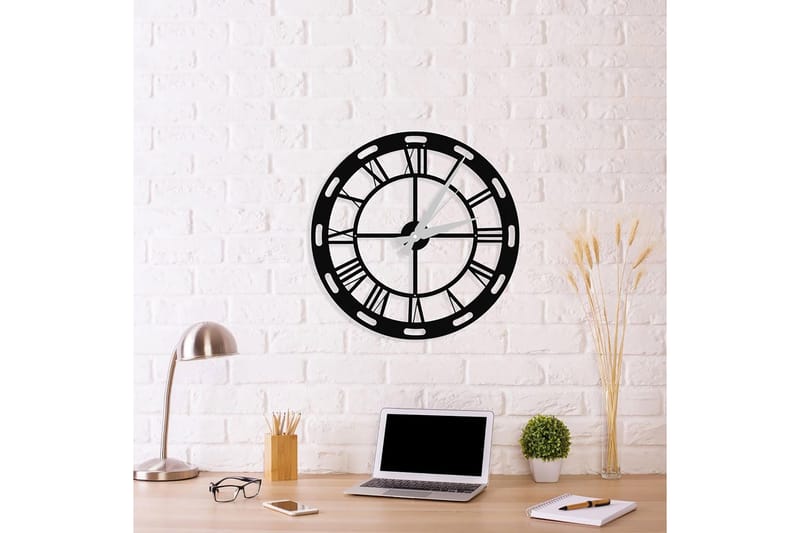 Väggklocka Igarka 48x50 cm - Metall/Svart - Inredning - Väggdekor - Väggklocka & väggur