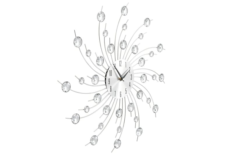 Väggklocka med Quartz-urverk 50 cm modern design - Silver - Väggklocka & väggur - Dekoration & inredningsdetaljer