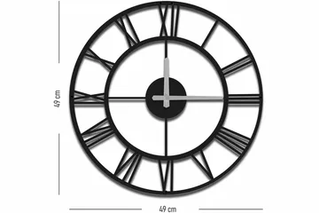 Väggklocka Mokshan 49x49 cm - Metall/Svart - Inredning - Väggdekor - Väggklocka & väggur