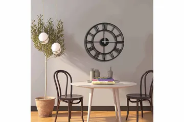 Väggklocka Mokshan 49x49 cm - Metall/Svart - Inredning - Väggdekor - Väggklocka & väggur