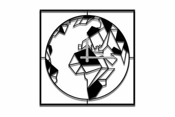 Väggklocka Mokshan 49x49 cm - Metall/Svart - Inredning - Väggdekor - Väggklocka & väggur