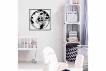 Väggklocka Mokshan 49x49 cm - Metall/Svart - Inredning - Väggdekor - Väggklocka & väggur