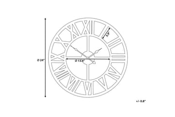 Väggklocka Nottwil 61 cm - Guld - Inredning - Väggdekor - Väggklocka & väggur