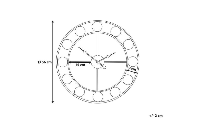 Väggklocka Reiden 56 cm - Flerfärgad - Inredning - Väggdekor - Väggklocka & väggur