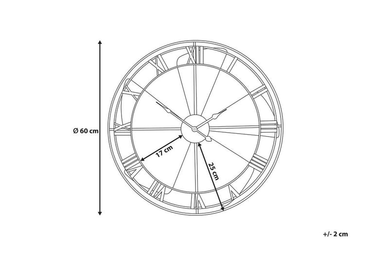Väggklocka Wikon 60 cm - Flerfärgad - Inredning - Väggdekor - Väggklocka & väggur