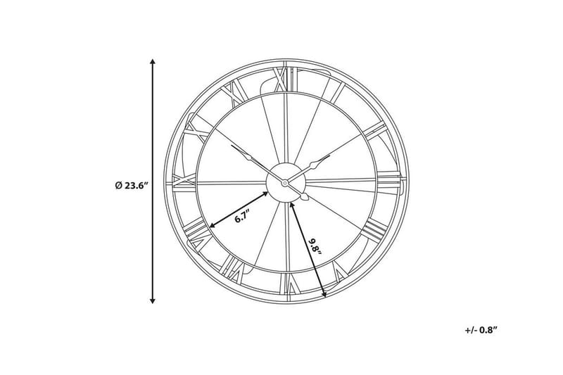 Väggklocka Wikon 60 cm - Flerfärgad - Väggklocka & väggur - Dekoration & inredningsdetaljer