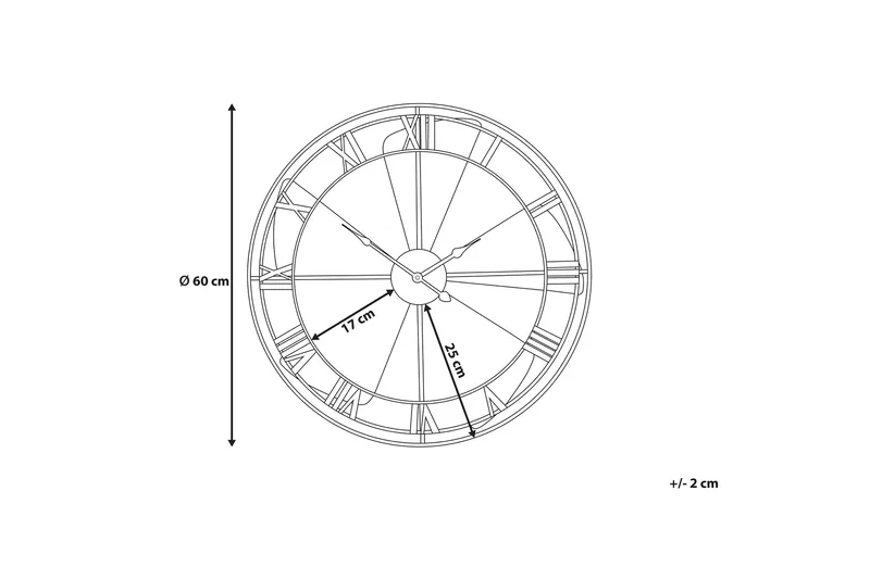 Wikon Väggklocka 60 cm - Flerfärgad - Inredning - Väggdekor - Väggklocka & väggur