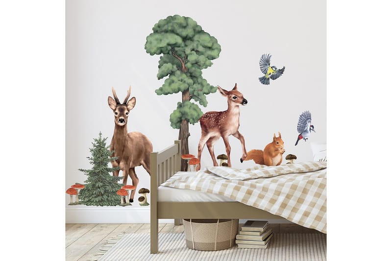Väggklistermärke Skogn Djur II 13st - Väggklistermärken & wallstickers