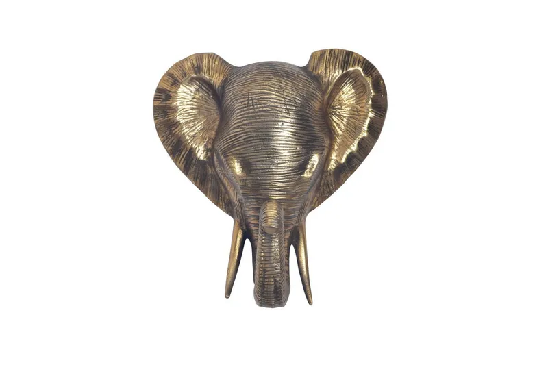 Väggdekoration Wohnling Elefant Polerad gjuten aluminium väggmonterad industriell