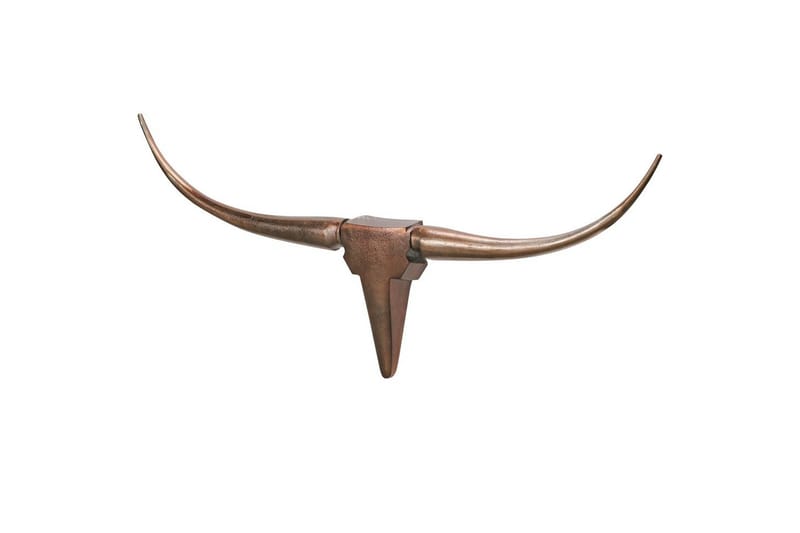 Väggdekoration Wohnling Tjur Handpolerad Aluminium Industriell Brons, 100 cm - Brons, 100 cm - Inredning - Väggdekor