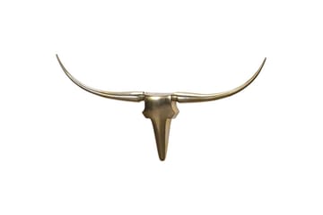 Väggdekoration Wohnling Tjur Handpolerad Aluminium Industriell Guld, 125 cm - Guld, 125 cm - Inredning - Väggdekor