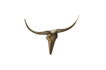 Väggdekoration Wohnling Tjur Handpolerad Aluminium Industriell Guld, 125 cm - Guld, 125 cm - Inredning - Väggdekor