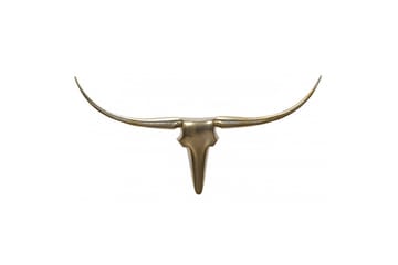 Väggdekoration Wohnling Tjur Handpolerad Aluminium Industriell Guld, 125 cm - Guld, 125 cm - Inredning - Väggdekor