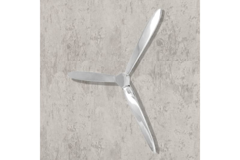 Väggmonterad propeller aluminium silver 70 cm - Silver - Väggdekor