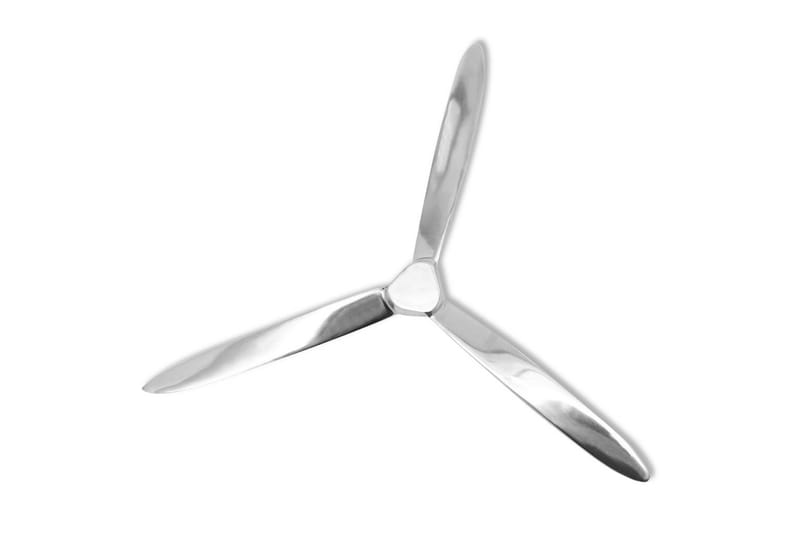 Väggmonterad propeller aluminium silver 70 cm - Silver - Väggdekor