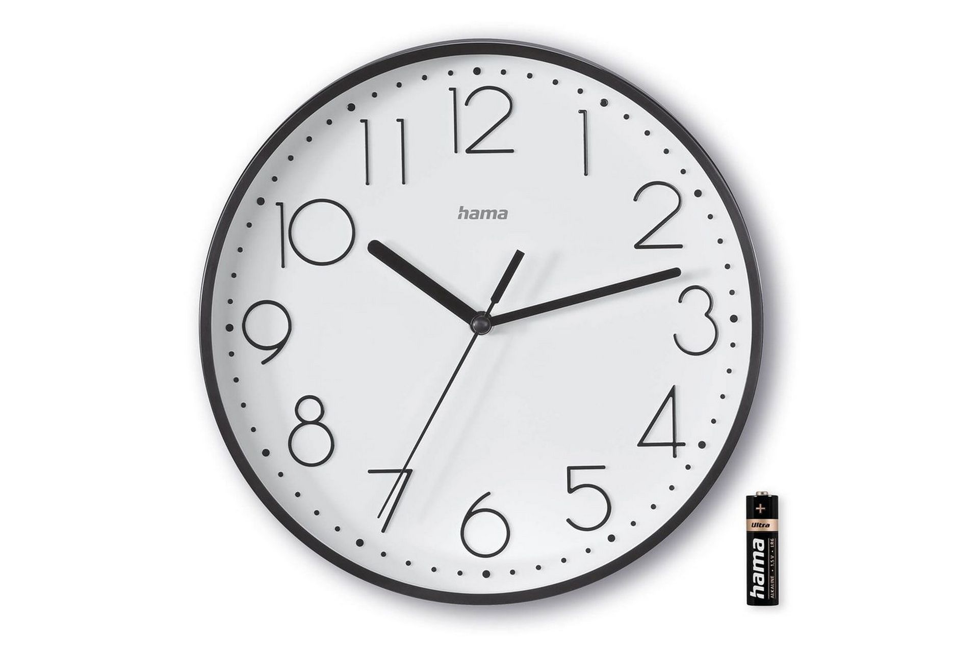 Alternativ bild 1 för Hama 'Salina' Wall Clock Ø 22 cm Black