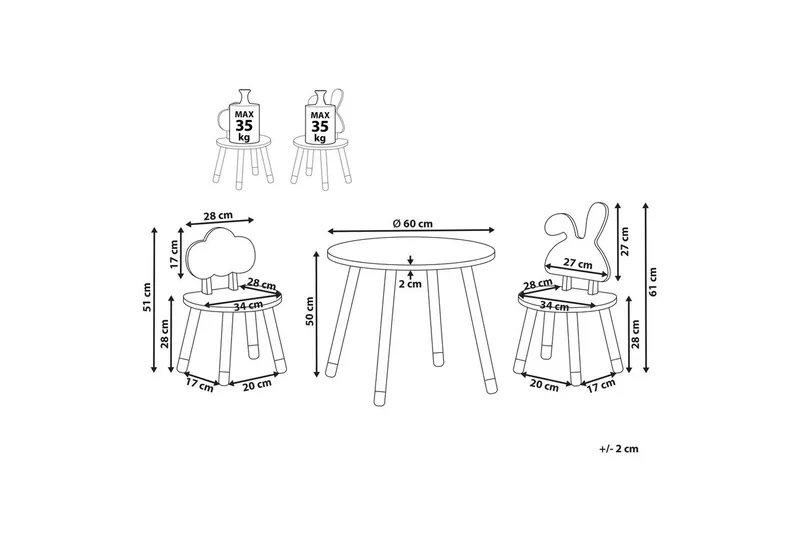 Barnbord med stolar Robin - Möbler - Barnmöbler - Barnbord - Barnbord och stolar