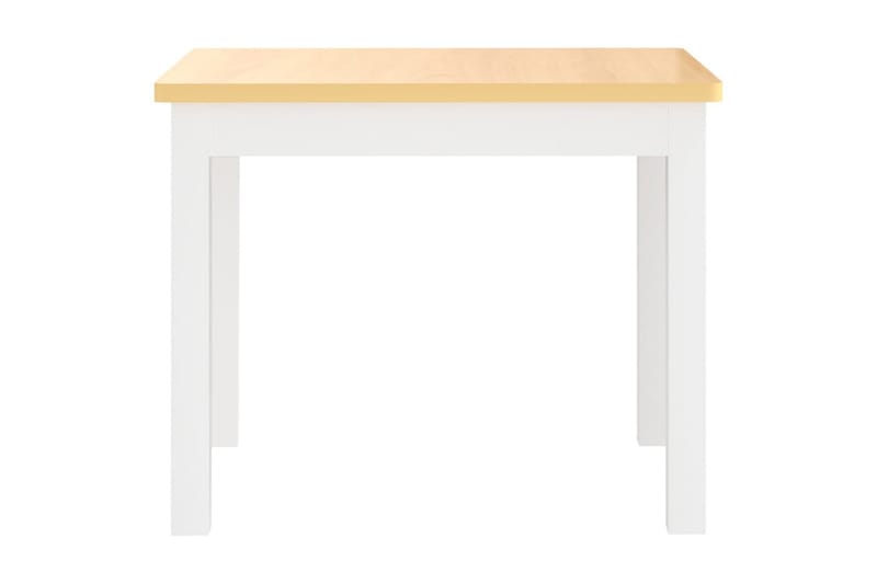Barnbord och stolar 3 delar vit och beige MDF - Vit - Barnbord
