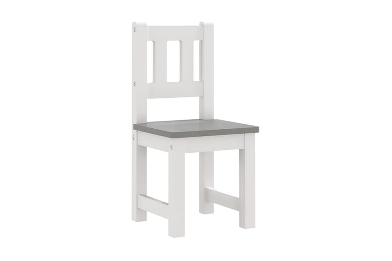 Barnbord och stolar 3 delar vit och grå MDF - Vit - Barnbord