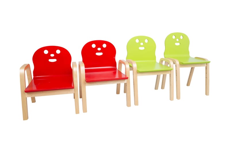 Barnbord Happy 2 Stollla Vit/Röd - Barnbord och stolar