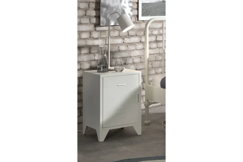 Nattduksbord Bronxx Vit - Vit - Möbler - Barnmöbler - Barnbord - Sängbord barn & nattduksbord barn