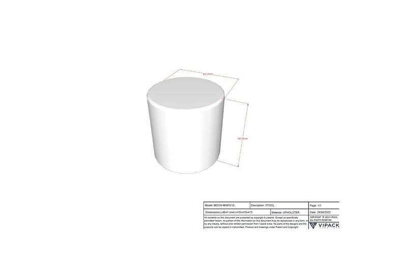 Nattduksbord Moon Rosa - Rosa - Möbler - Barnmöbler - Barnbord - Sängbord barn & nattduksbord barn