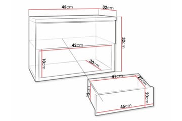 Barnsängbord Carbost 32 cm - Antracit - Möbler - Barnmöbler - Barnbord - Sängbord barn & nattduksbord barn