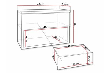 Barnsängbord Carbost 32 cm - Svart - Möbler - Barnmöbler - Barnbord - Sängbord barn & nattduksbord barn