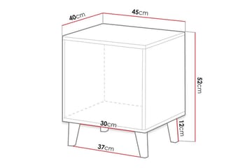 Barnsängbord Juniskär 52 cm - Svart - Möbler - Barnmöbler - Barnbord - Sängbord barn & nattduksbord barn