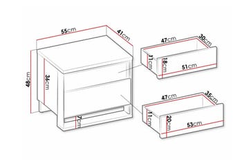 Barnsängbord Rathmore 48 cm - Svart - Möbler - Barnmöbler - Barnbord - Sängbord barn & nattduksbord barn