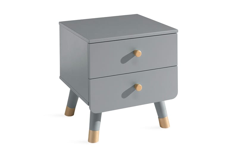 Sängbord Plingshult 43 cm - Grå - Möbler - Barnmöbler - Barnbord - Sängbord barn & nattduksbord barn