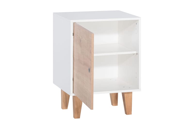 Skåp Concept Vit/Röd/Natur - Röd/Trä/natur/Vit - Möbler - Barnmöbler - Barnbord - Sängbord barn & nattduksbord barn