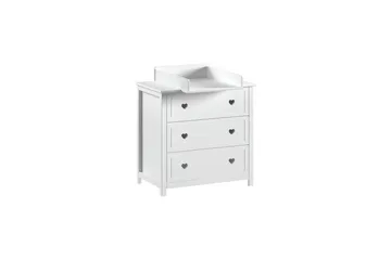 Amori Skötbordsbyrå 90x76 cm - Vit - Möbler - Barnmöbler - Barnbord - Skötbord - Skötbord byrå