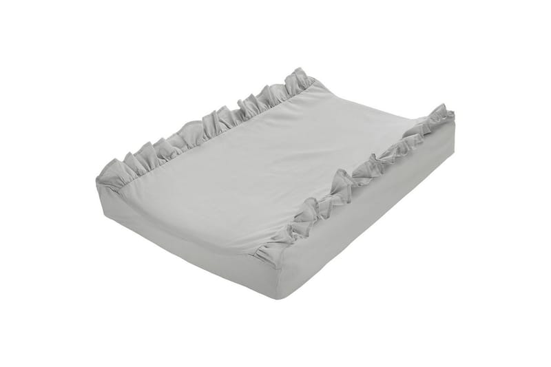 Skötbäddsöverdrag Volang 50 x 70 cm - Grå - Möbler - Barnmöbler - Barnbord - Skötbord - Skötbädd & skötbordsunderlägg