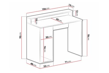 Barnskrivbord Dunvegan 78 cm - Vit - Möbler - Barnmöbler - Barnbord - Skrivbord barn