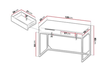 Barnskrivbord Staffin 80 cm - Vit - Möbler - Barnmöbler - Barnbord - Skrivbord barn