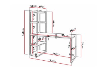 Barnskrivbord Wardner 76 cm - Vit - Möbler - Barnmöbler - Barnbord - Skrivbord barn