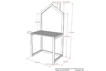 Skrivbord Dallas Antracit - Antracit - Möbler - Barnmöbler - Barnbord - Skrivbord barn